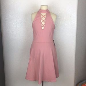 *BNWT* Express Pink / Blush Halter Top Dress